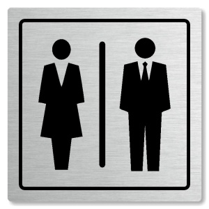 WC společné, 80x80mm, stříbrná, Arizona